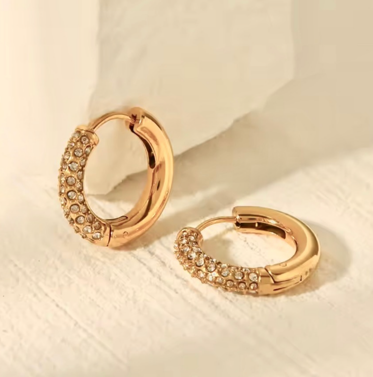 LUMI Pave Hoop Earrings