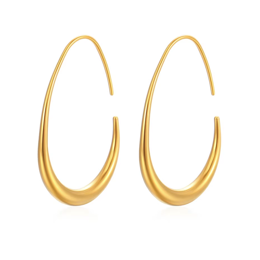 LYNN Drop Hoop Earrings
