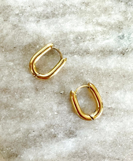 NOVA Oval Petite Hoop Earrings