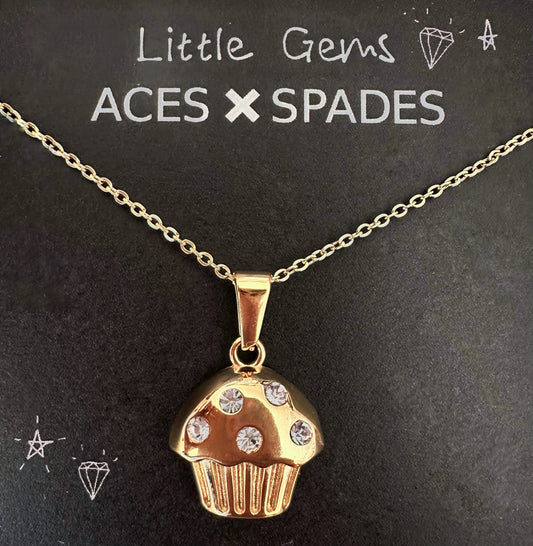 Girls WISH Cupcake Necklace