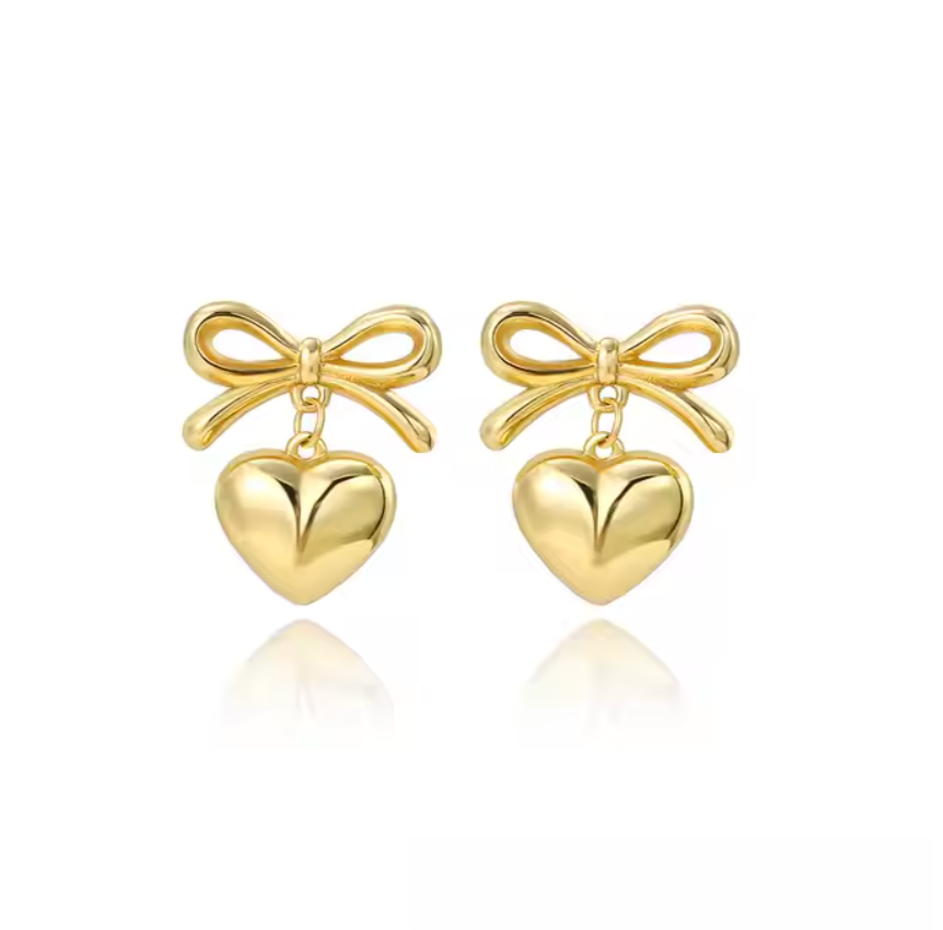 LUCY Heart Bowknot Earrings