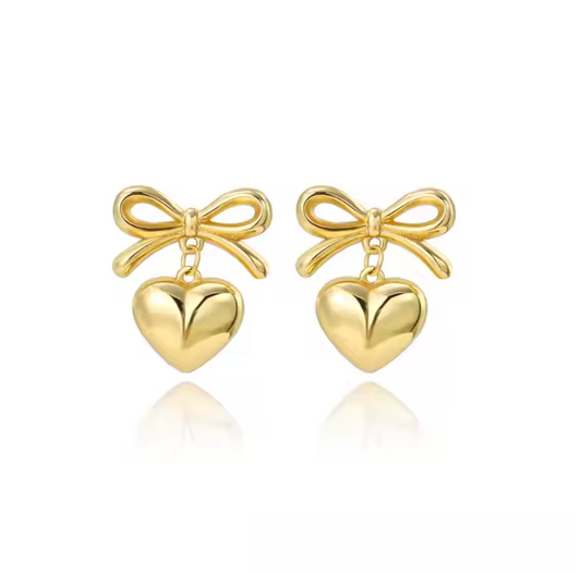 LUCY Heart Bowknot Earrings