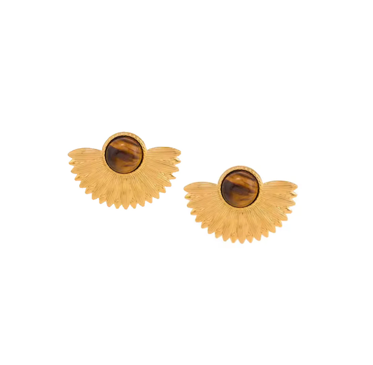 SUZY Gilded Fan Earrings