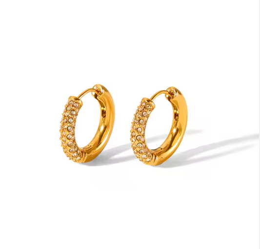 LUMI Pave Hoop Earrings